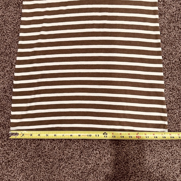 Sanctuary Olive Army Green and Cream Striped V-Neck T-shirt Dress - Picture 9 of 9